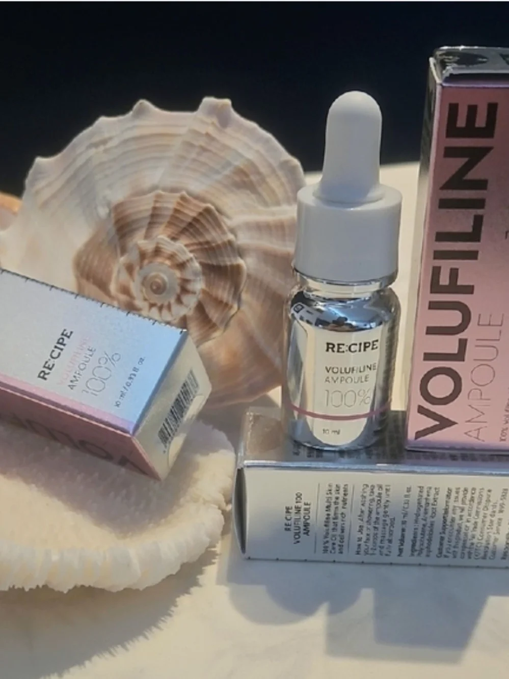 Re:cipe Pink and Silver Volufiline Ampoule 3 Serum Bottles - Picture 1 of 5